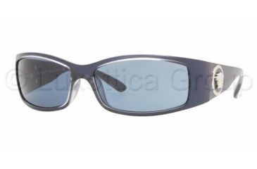 Image of Versace VE4205B Progressive Sunglasses - Crystal/Blue/Black Blue Frame / 61 mm Prescription Lenses, 918-80-6115