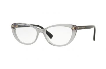 Image of Versace VE3258 Eyeglass Frames 593-51 - Transparent Gray Frame