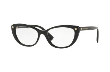 Image of Versace VE3258 Eyeglass Frames GB1-51 - Black Frame