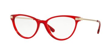 Image of Versace VE3261 Eyeglass Frames 5280-52 - Transparent / Red Frame