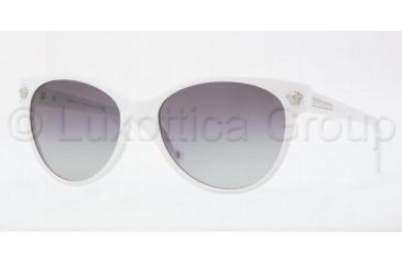 Image of Versace JANUARY JONES VE4214 Single Vision Prescription Sunglasses VE4214-401-11-5617 - Lens Diameter 56 mm, Frame Color White