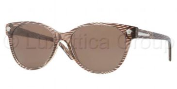 Image of Versace JANUARY JONES VE4214 Single Vision Prescription Sunglasses VE4214-934-73-5617 - Lens Diameter 56 mm, Frame Color Waves Brown