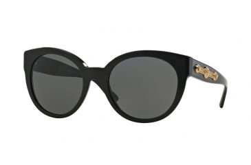 Image of Versace VE4294 Sunglasses GB1/87-56 - Black Frame, Grey Lenses