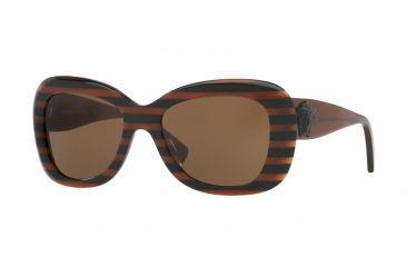 Image of Versace VE4317 Bifocal Prescription Sunglasses VE4317-518773-54 - Lens Diameter 54 mm, Frame Color Brown Rule Black