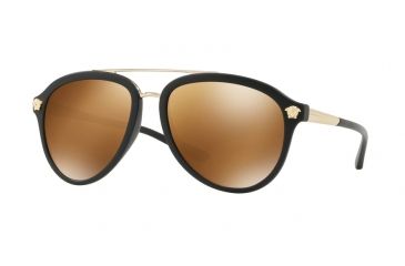 Image of Versace VE4341 Progressive Prescription Sunglasses, 58mm, Matte Black, VE4341-51226H-58-PRO