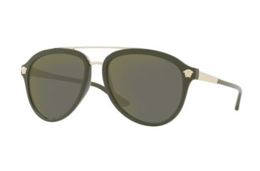 Image of Versace VE4341 Progressive Prescription Sunglasses, 58mm, Military Green, VE4341-52624T-58-PRO