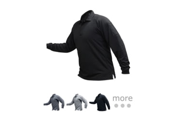 Image of Vertx Coldblack Long Sleeve Polo - Men's, Black, Grey, Light Grey, Navy, Red, Spruce Green