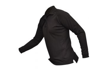 Image of Vertx Women's Coldback Long Sleeve Polo Shirt, Black, Size Medium VTX4030BKP-MEDIUM
