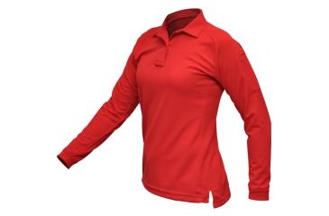 Image of Vertx Women's Coldback Long Sleeve Polo Shirt, Red, Size Extra Small VTX4030RDP-XSMALL