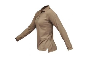 Image of Vertx Women's Coldback Long Sleeve Polo Shirt, Tan, Size Extra Small VTX4030TNP-XSMALL