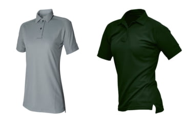 Image of Vertx Womens Coldblack Short Sleeve Polo, Grey, Spruce Green
