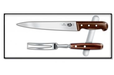 Image of Victorinox 2-Piece Carving Set Rosewood HDL 8in. slicer 10.5in. carving fork 47055