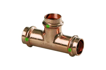 Image of Viega ProPress 1-1/2in Copper Tee - Triple Press Connection - Smart Connect Technology, 77457