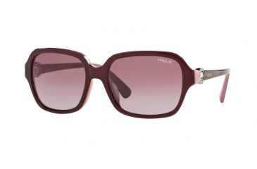 Image of Vogue VO2994BF Single Vision Prescription Sunglasses VO2994BF-23218H-57 - Lens Diameter 57 mm, Frame Color Eggplant Violet/opal Pink