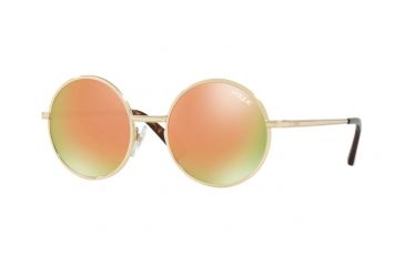 Image of Vogue VO4085S Sunglasses 848/4Z-50 - Pale Gold Frame, Grey Mirror Rose Gold Lenses