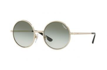 Image of Vogue VO4085S Sunglasses 848/8E-50 - Pale Gold Frame, Green Gradient Lenses