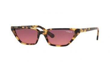 Image of Vogue VO5235S Sunglasses 260520-53 - Brown Yellow Tortoise Frame, Pink Gradient Violet Lenses