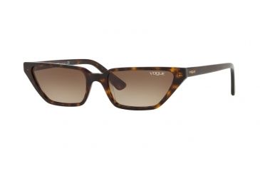 Image of Vogue VO5235S Sunglasses W65613-53 - Dark Havana Frame, Brown Gradient Lenses
