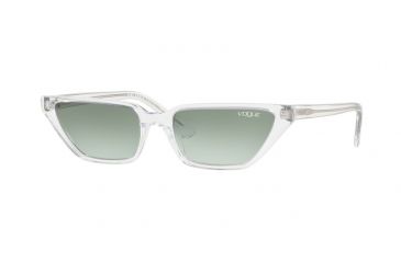 Image of Vogue VO5235S Sunglasses W7458E-53 - Transparent Frame, Green Gradient Lenses