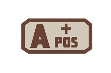 Image of Voodoo Tactical Blood Type Rubber Patch, A+ Pos, Gray, 07-0991014000