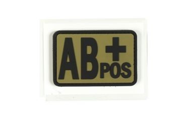 Image of Voodoo Tactical Blood Type Rubber Patch, AB+, Coyote, 07-0997007000