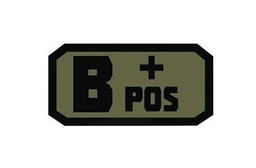 Image of Voodoo Tactical Blood Type Rubber Patch, B+, OD Green, 07-0993004000