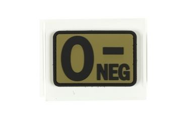 Image of Voodoo Tactical Blood Type Rubber Patch, O-, Coyote, 07-0996007000