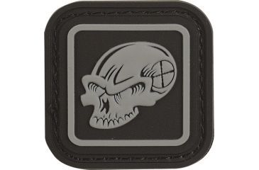 Image of Voodoo Tactical Rubber Patch, Enclosed Skull, Black/Gray, 07-0980108000