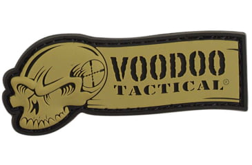 Image of Voodoo Tactical Rubber Patch, Ribbon Logo, Coyote, 07-0982007000
