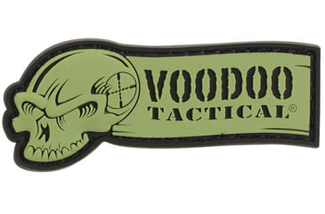 Image of Voodoo Tactical Rubber Patch, Ribbon Logo, OD Green, 07-0982004000