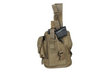 Image of Voodoo Tactical Tactical Drop Leg Holster, Universal, Left Hand, Coyote, 20-0052007002