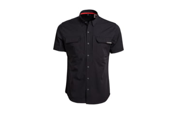 Image of Vortex Callsign Short Sleeve Button Up - Mens, Black, Medium, 121-36-BLKM