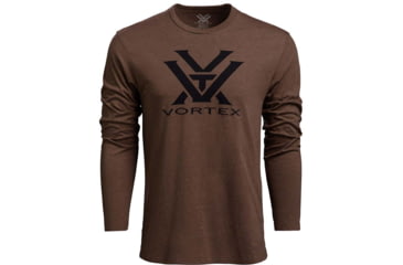 Image of Vortex Core Logo LS T-Shirt - Mens, Brown Heather, S, 221-02-BRHS