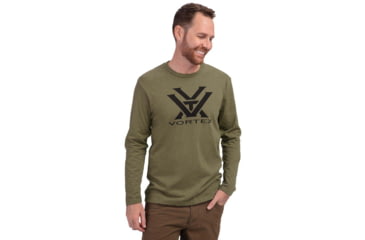 Image of Vortex Core Logo LS T-Shirt - Mens, Military Heather, S, 221-02-MIHS