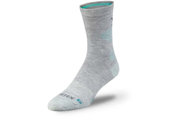 Image of Vortex Pursuit Trail Crew Active Sock - Womens, Grey Heather/Aqua, L, 122-36-GHAL