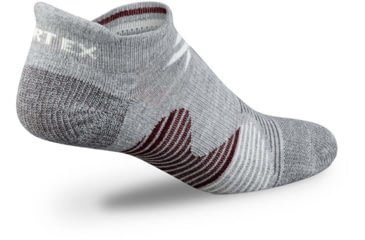Image of Vortex Pursuit Trail No-Show Active Sock - Womens, Grey Heather/Maroon, S, 122-37-GHMS
