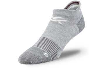 Image of Vortex Pursuit Trail No-Show Active Sock - Womens, Grey Heather/Maroon, S, 122-37-GHMS