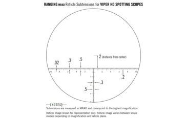 Image of Vortex Viper HD 85mm Spotting Scope MRAD Reticle Eyepiece, Black, VS-85REM