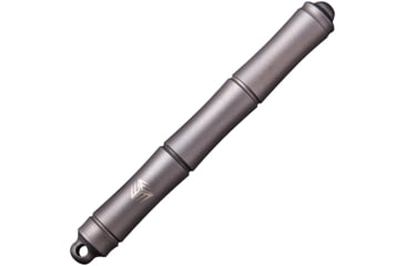 Image of We Knife Co Ltd Syrinx Pen, 3.5in Overall, 0.56Oz, Satin Titanium Construction, SS Ring, Screw On/Off Cap, Black Ink, Includes Two Refills, TP-04B