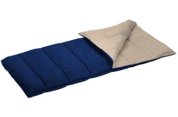 Image of Wenzel Cascade 3 40-Degree Sleeping Bag, Navy/Tan, 33 in X 75 in, 7427119
