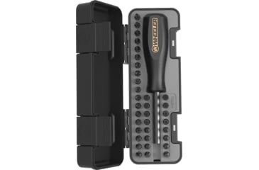 Image of Wheeler Engineering Spacesaver Screwdriver Set, Compact Size, 0.25in Driver, Magnetized Tip, Rubberized Handle, Black Phosphate, 36-Pack, 4001005