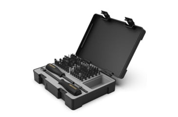 Image of Wheeler Engineering Professional Gunsmithing Screwdriver Set, Hollow-Ground Flat Bits, Short/Extended Drivers, Texturized Rubber Grip, Black Phosphate, 89-Pack, 4001008