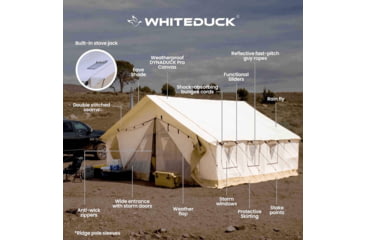 Image of White Duck Alpha Pro Wall Tent, Water Repellent, 12ft x 14ft, WD-PRO-0012