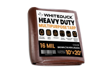 Image of White Duck Super Heavy Duty Poly Tarp, Brown, 10x20ft, PT-10x20