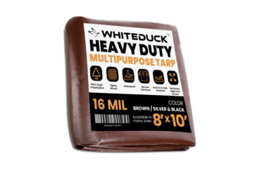 Image of White Duck Super Heavy Duty Poly Tarp, Brown, 8x10ft, PT-8x10
