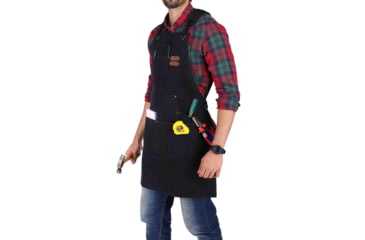 Image of White Duck Work Apron, Black, WWD-001