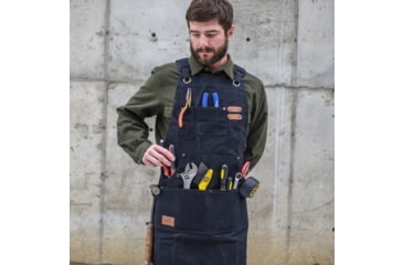 Image of White Duck Work Apron, Black, WWD-001
