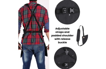 Image of White Duck Work Apron, Black, WWD-001