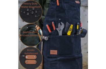 Image of White Duck Work Apron, Black, WWD-001