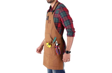 Image of White Duck Work Apron, Brown, WWD-002